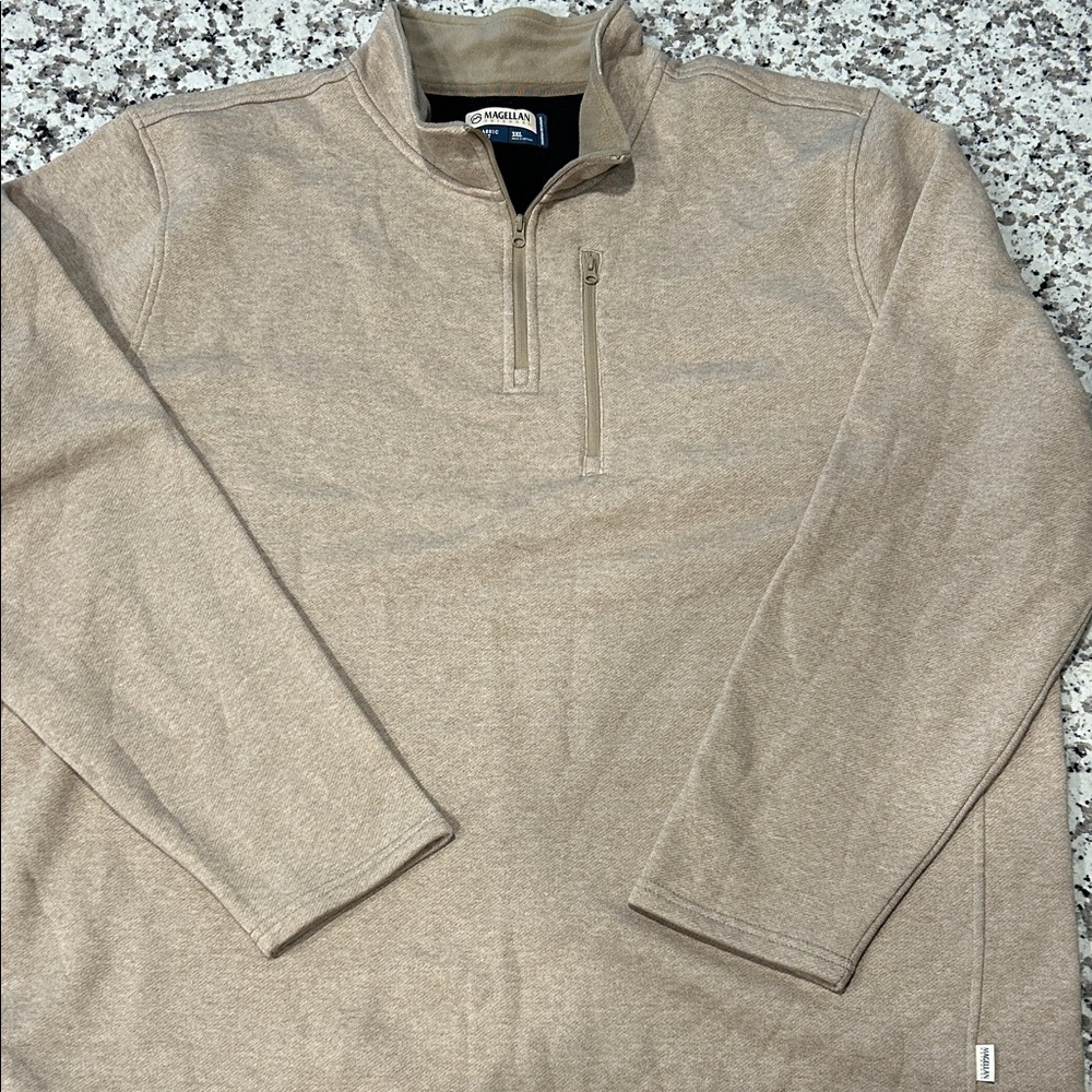 Magellan Men's Tan Zip-Up Sweater